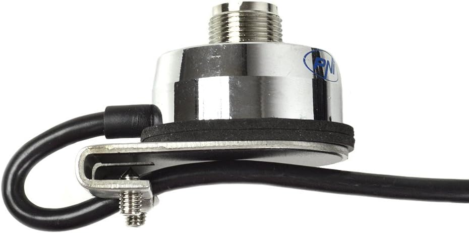 PNI ML160T941 Antenne CB von 145 cm Länge mit T941 Kabelhalter Silber/Schwarz