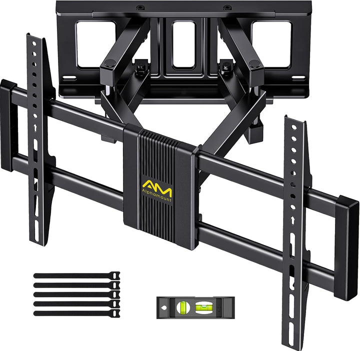 Alphamount TV Wandhalterung Schwenkbar für 37-75 Zoll Fernseher, Neigbar Ausfahren Wandhalterung Fer