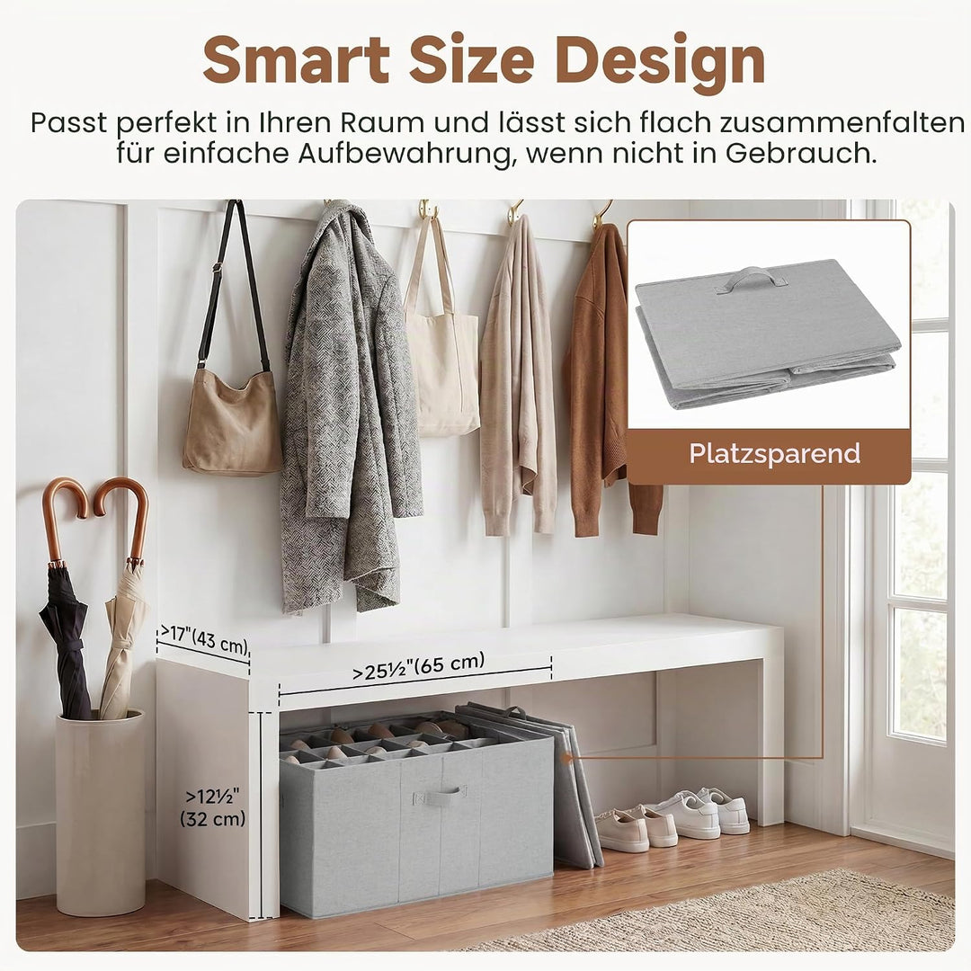 StorageWorks Schuh Organizer für Schrank, Schuhbox mit Deckel, extragrosse Schuhaufbewahrungsbox für