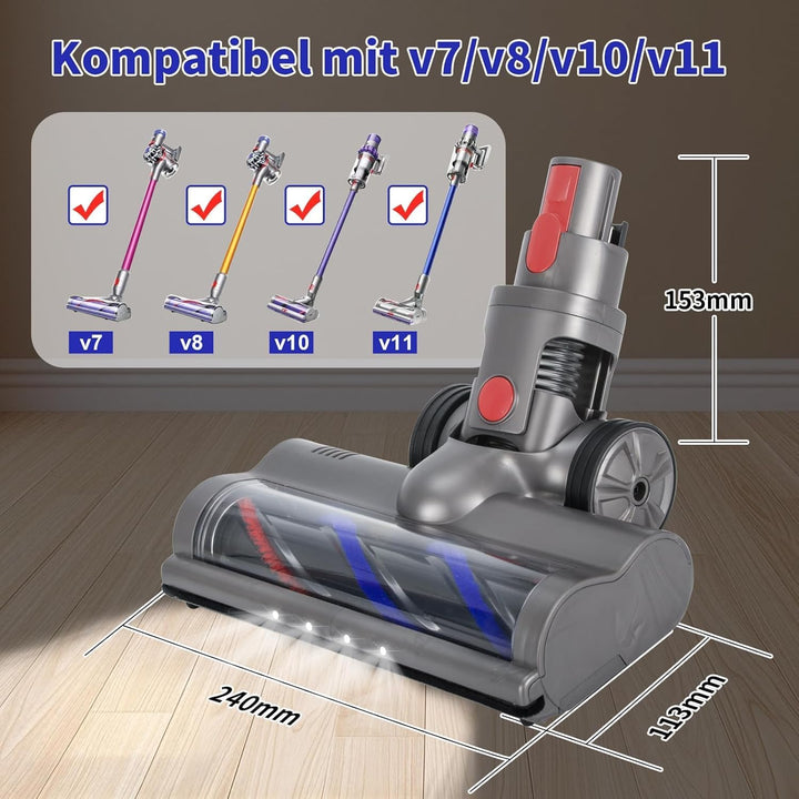 Bürste kompatibel mit Dyson V7 V8 V10 V11 V15 Staubsauger Ersatzteile für Dyson Bodenbürste mit Dire