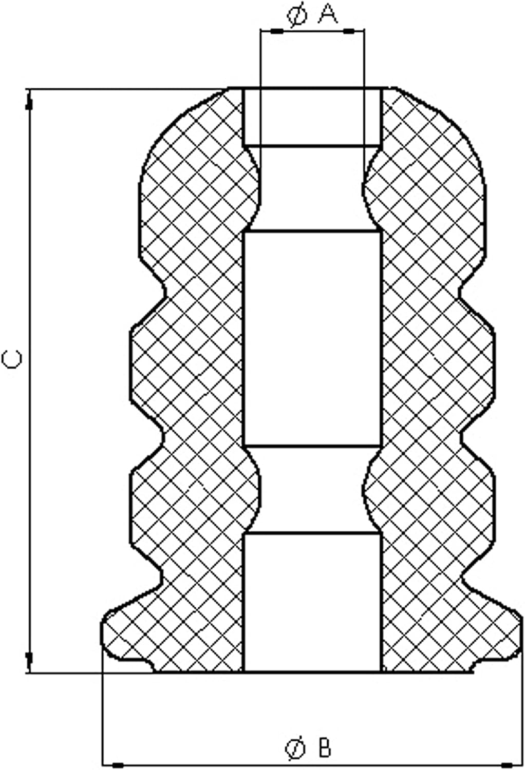 TEDGUM TED89997 STOssDÄMPFER HINTEN (LINKS/RECHTS)