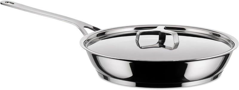 Alessi "POTS&PANS" Pfanne aus Edelstahl,28 cm 28 cm Silber, 28 cm Silber