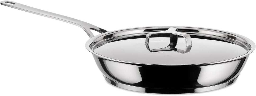 Alessi "POTS&PANS" Pfanne aus Edelstahl,28 cm 28 cm Silber, 28 cm Silber