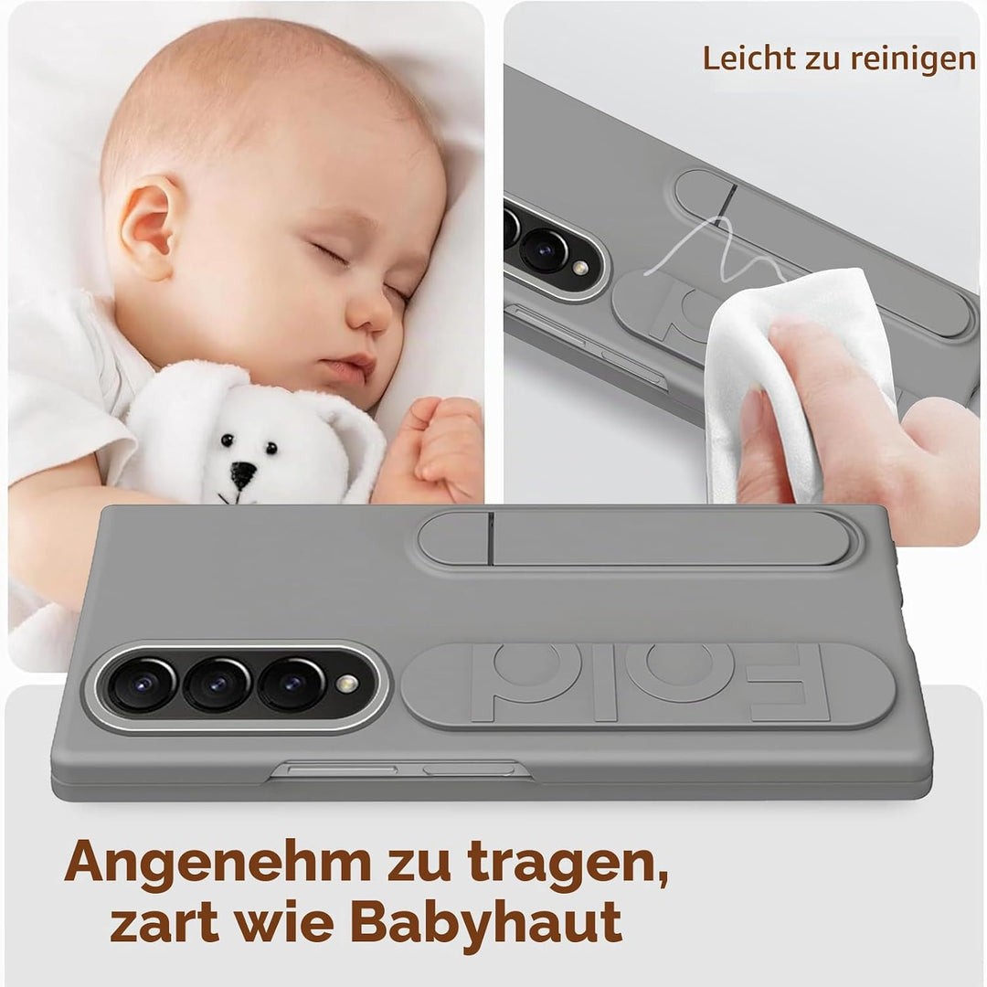 NINKI Kompatibel mit Samsung Galaxy Z Fold 4 Ständer Hülle mit eingebautem Displayschutz Samsung Z f