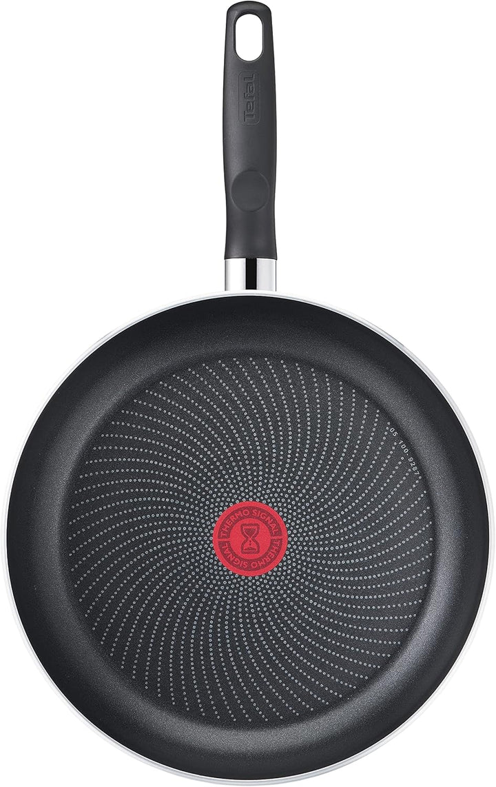 Tefal C26706 Start'Easy Bratpfanne 28 cm | Aluminium | Titanium-Antihaftversiegelung | Thermo-Signal