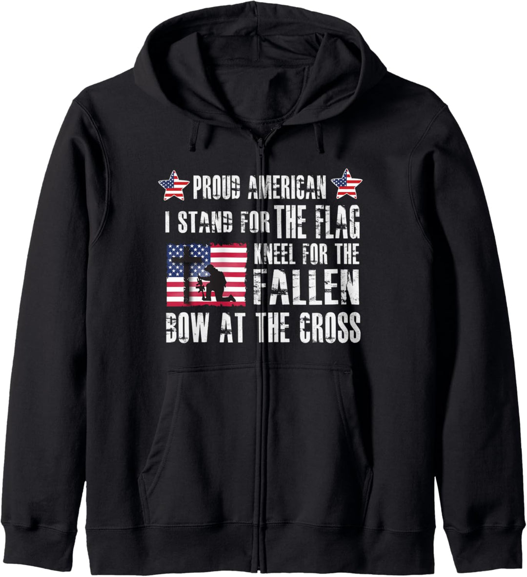 Proud American - Stand For The Flag - Kneel For The Fallen Kapuzenjacke