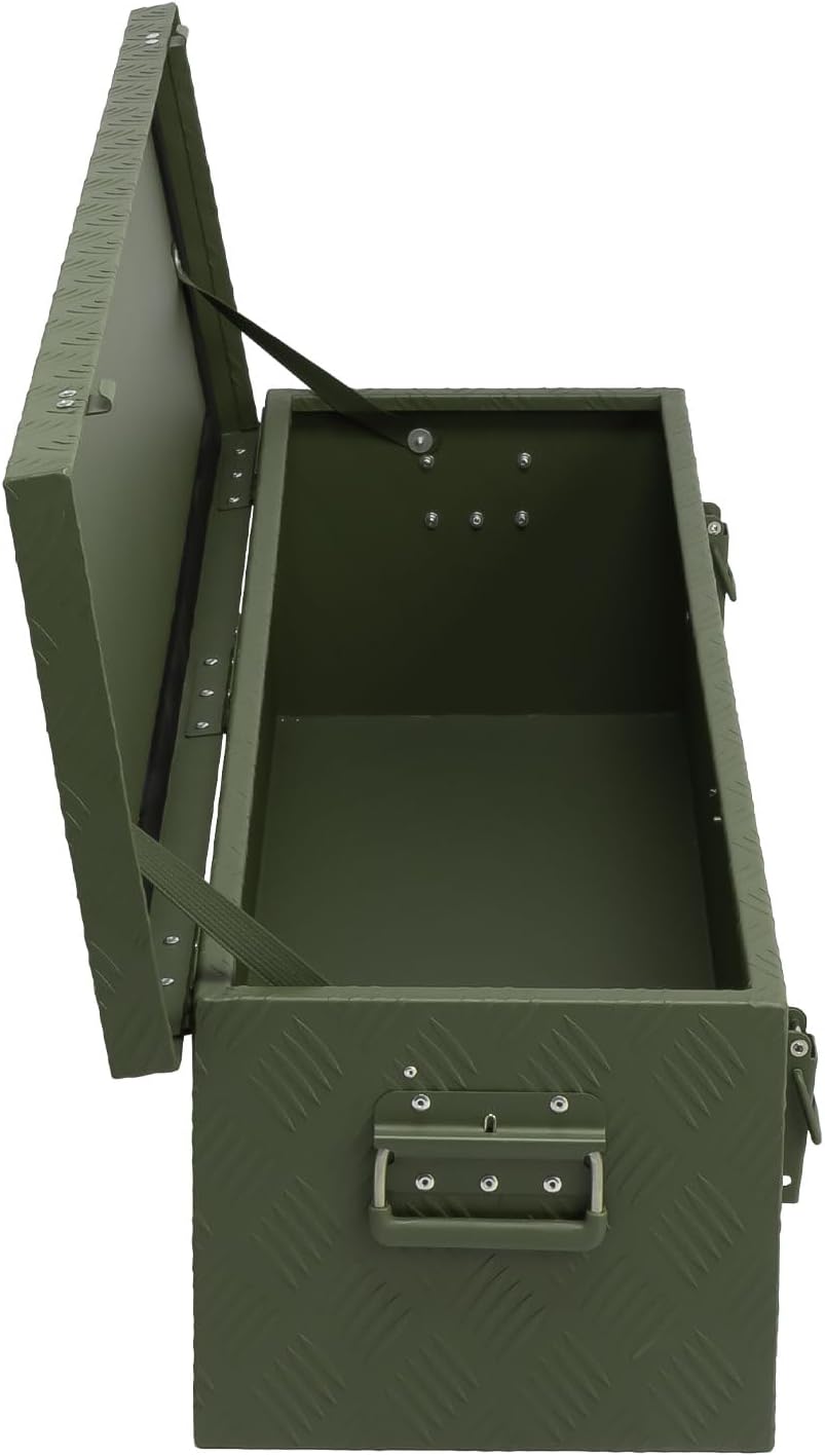 alubox Werkzeugkiste Riffelblech olive ABX-RL86G Aluminium 1,5mm Werkzeugkiste leicht und robust 86