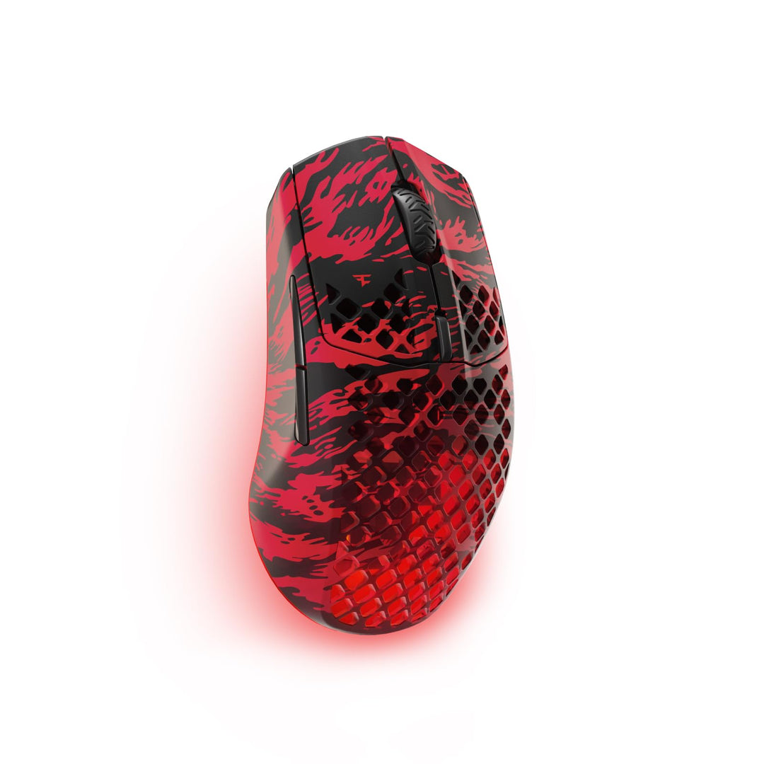 SteelSeries Aerox 3 Wireless - Faze Clan Edition - RGB Gaming Maus mit Öffnungen in der Oberfläche -