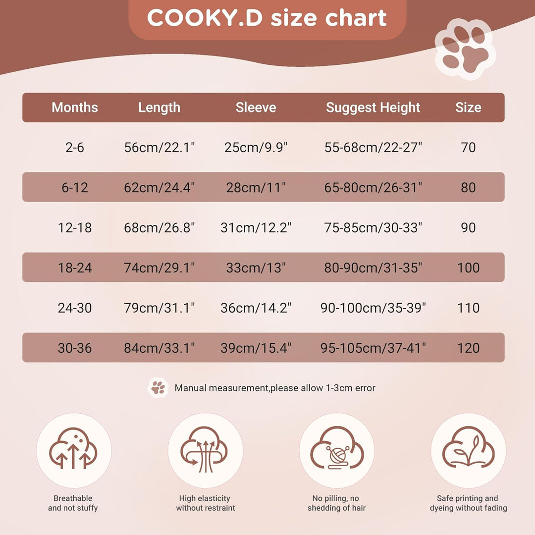 COOKY.D Unisex Winter-Overall mit Kapuze für Babys 2-36 Monate 2-5 Monate Eichhörnchen, 2-5 Monate E