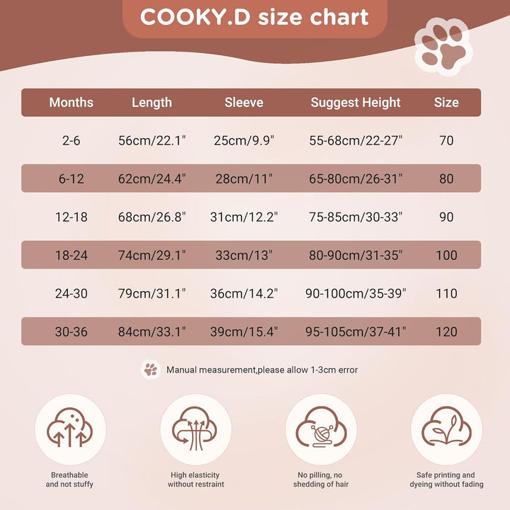 COOKY.D Unisex Winter-Overall mit Kapuze für Babys 2-36 Monate 2-5 Monate Eichhörnchen, 2-5 Monate E