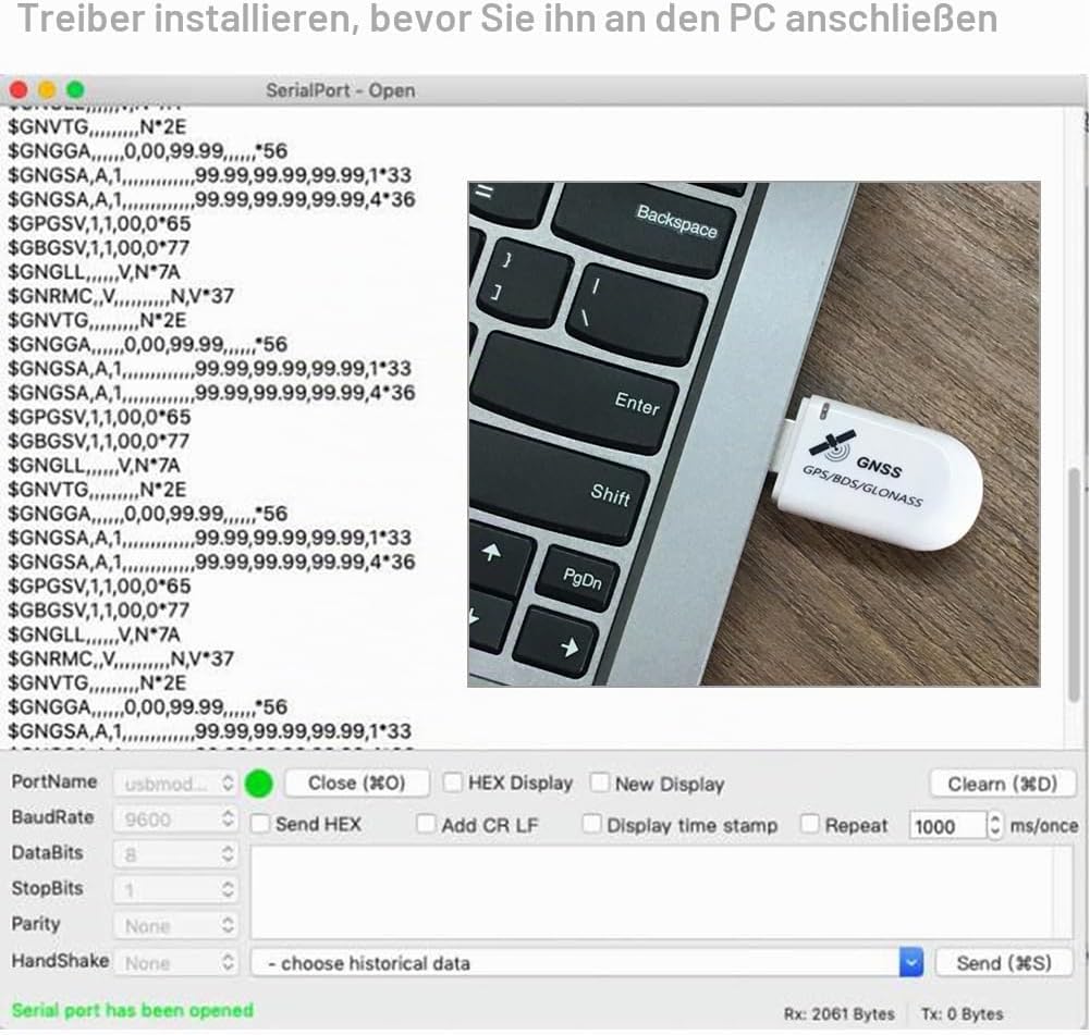 DIYmalls G72 G-Mouse USB GPS Empfänger Modul GNSS GPS Dongle NMEA 0183 w/PPS LED-Anzeige für Raspber