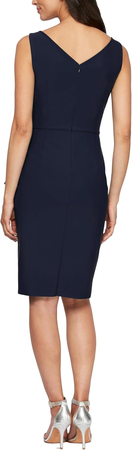 Alex Damen Schlankheits-kurzes Gerüschtes Rüschen (Zierlich und Normal) Kleid für besondere Anlässe