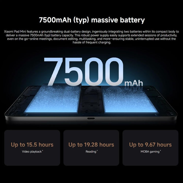 XIAOMI Tablet Pad Mini 12GB+512GB 9,9 Zoll Schwarz 7500mAh Akku 165Hz IPS LCD Display Mediatek Dimen
