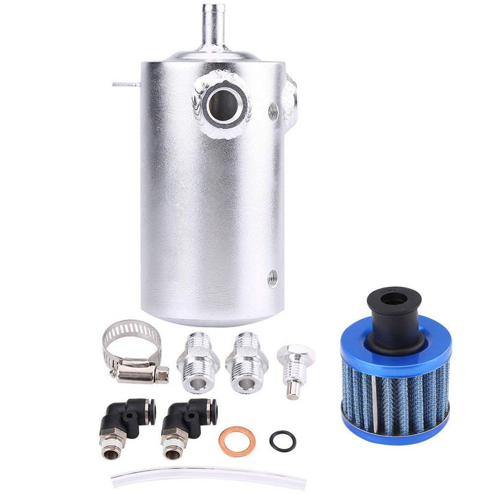 Ölauffangbehälter, Yctze 0.5L Universal Aluminium Automotor Ölauffangbehälter Kann Reservoir Entlüft