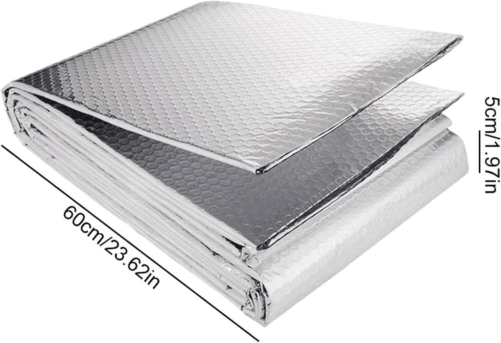 Heat Reflective Foil Insulation - 16 Ft x 24 Inch Thermal Vapor Barrier with Double-Sided Aluminum F