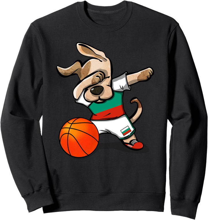Dabbing Dog Hund Bulgarien Basketball - Bulgarische Flagge Sweatshirt