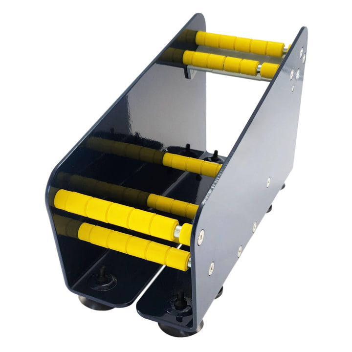 Etikettenspender | Manueller Spender für Klebepunkte & Etiketten | Nutzbreite wählbar | Mit Saugnäpf