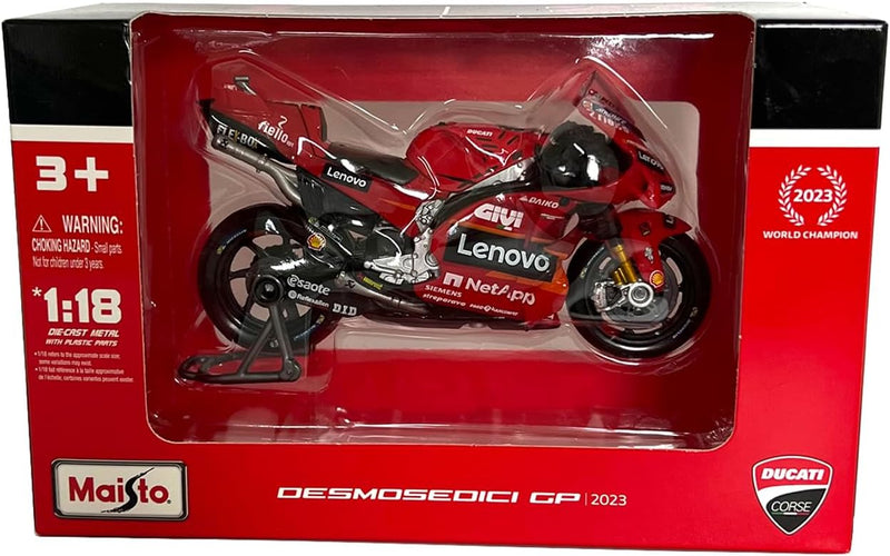 Bburago 1:18 Massstab 36396 – Ducati Desmosedici GP23 Motorrad Moto GP – 