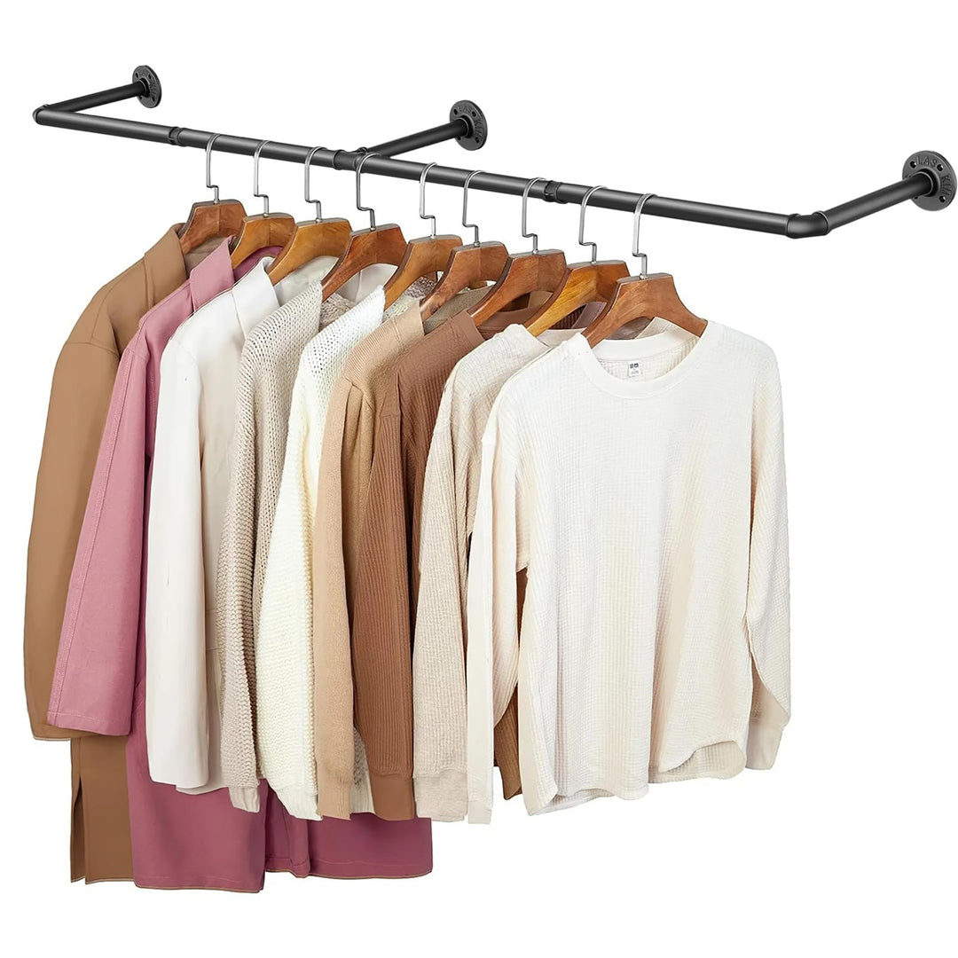 Royouzi Kleiderstange Wandmontage 184 cm Wandmontiertabnehmbarmetall Garderobenstange, Wird Zum Plat