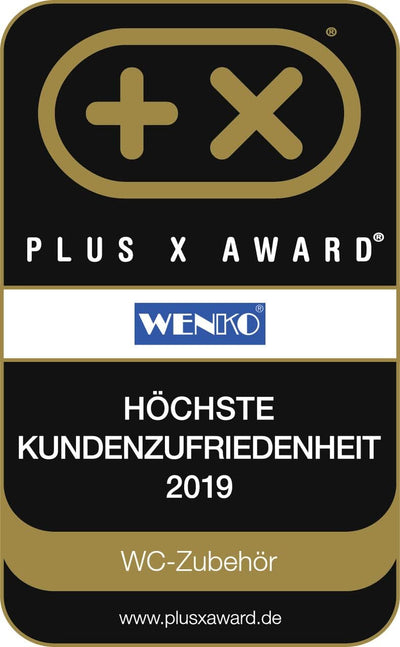 WENKO Stand WC-Garnitur Granit, Ständer für Toilettenpapier & Toilettenbürste, WC-Papierhalter in St