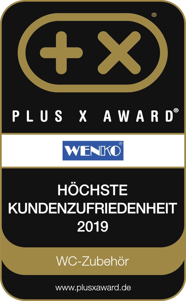 WENKO Stand WC-Garnitur Granit, Ständer für Toilettenpapier & Toilettenbürste, WC-Papierhalter in St