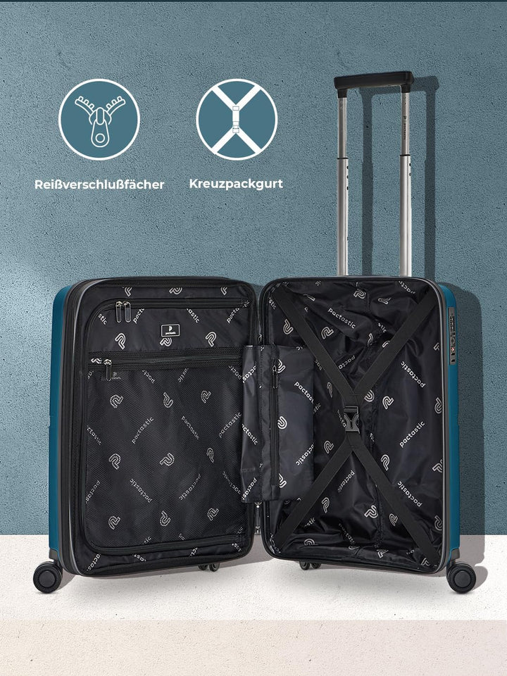 Ultra-leicht Hartschalen Kabinen-Koffer | Kleiner Cabin-Trolley 39 x 22 x 55 cm | von 43 auf 50 Lite