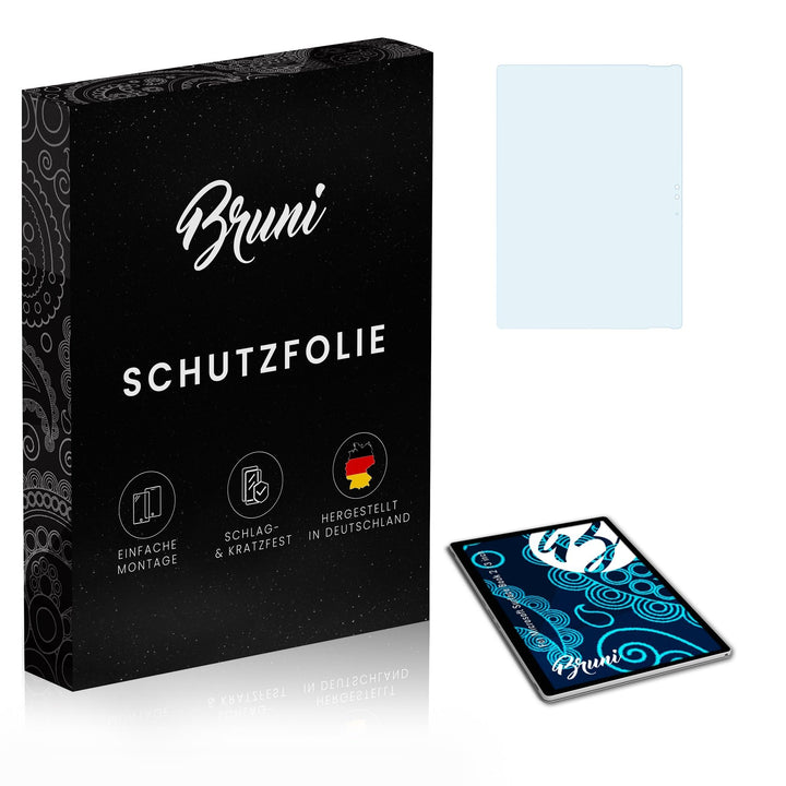 Bruni Schutzfolie kompatibel mit Microsoft Surface Book 2 13 inch Folie, glasklare Displayschutzfoli