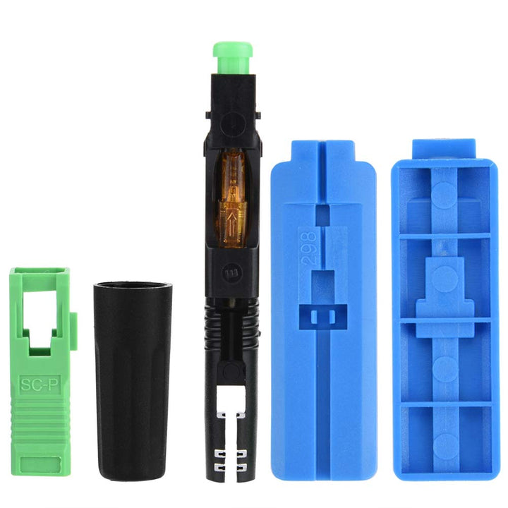 Oumefar SC Faser-Adapter, Schnellverbinder, Glasfaser, Verbindungsadapter, integrierte Audiokabel fü