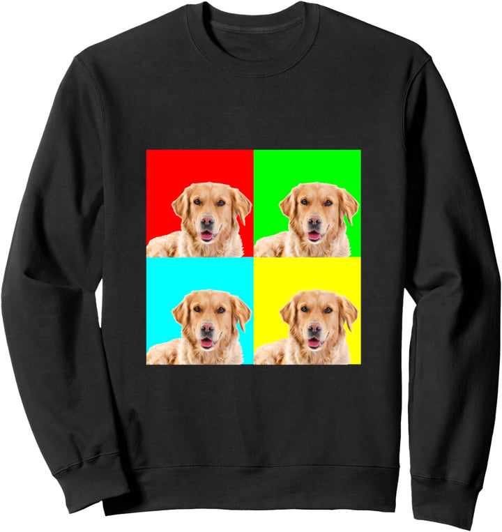 Pop Art Dog Golden Retriever Sweatshirt