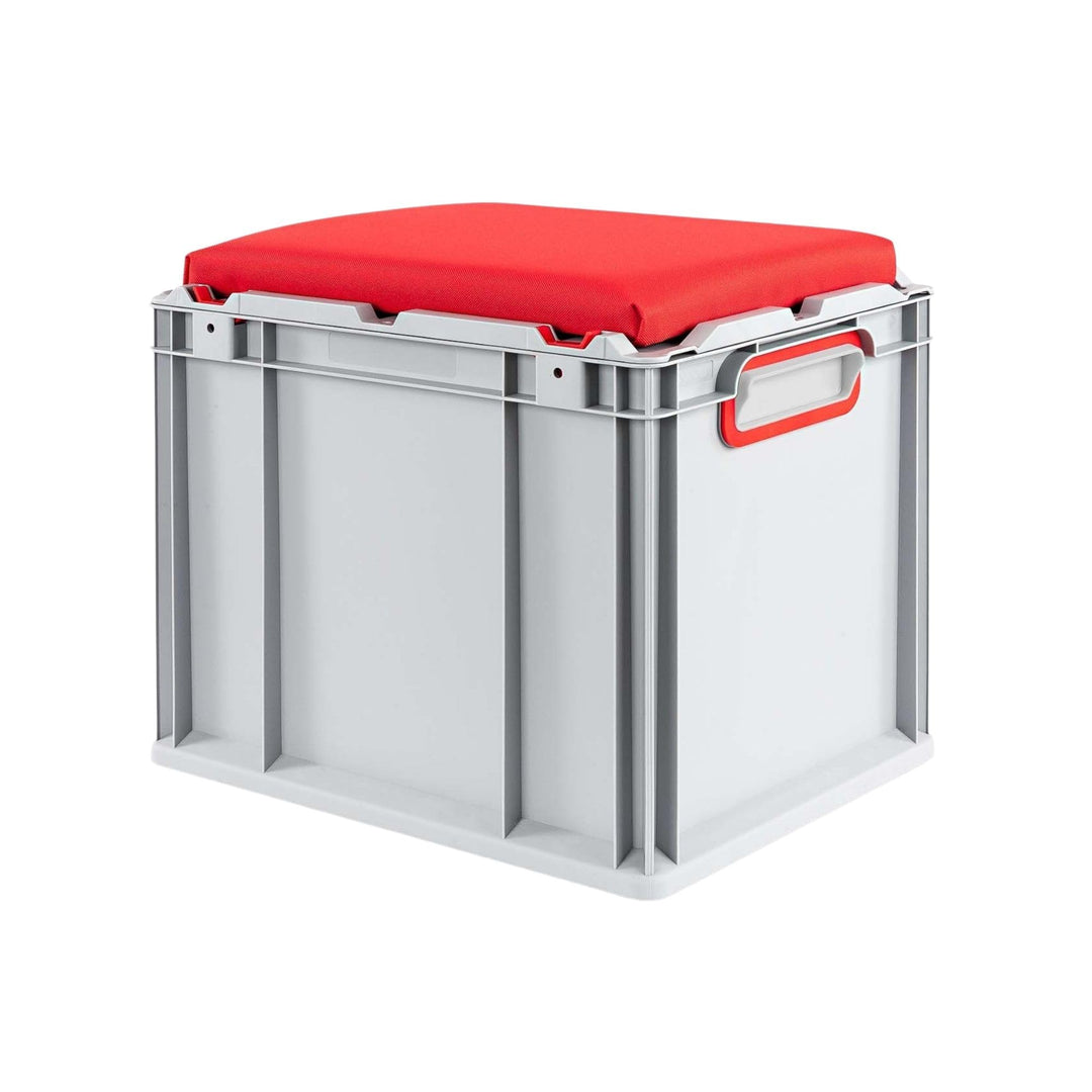 PROREGAL Eurobox NextGen Seat Box Rot | HxBxT 36,5x30x40cm | 30 Liter | Griffe geschlossen | Eurobeh