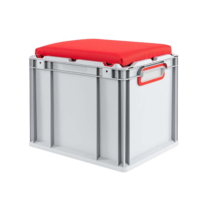 PROREGAL Eurobox NextGen Seat Box Rot | HxBxT 36,5x30x40cm | 30 Liter | Griffe geschlossen | Eurobeh