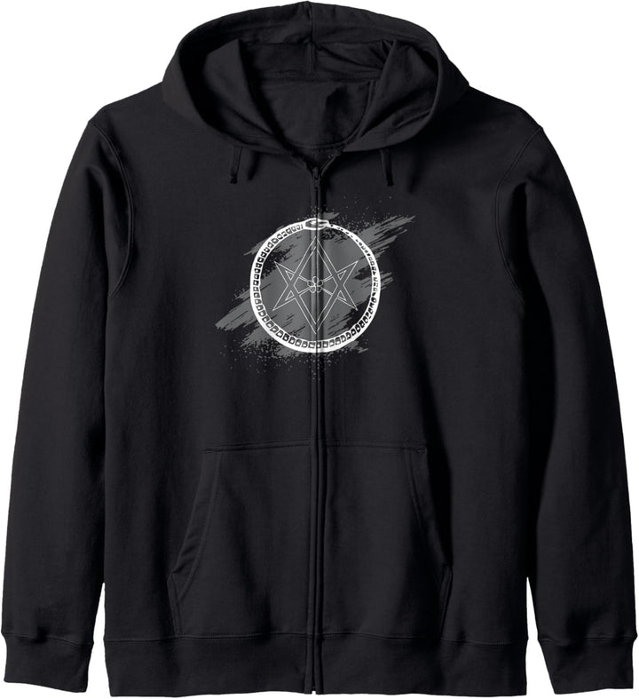 Hexagramm Stern Okkultes magisches Symbol heidnischen Sechs Kapuzenjacke