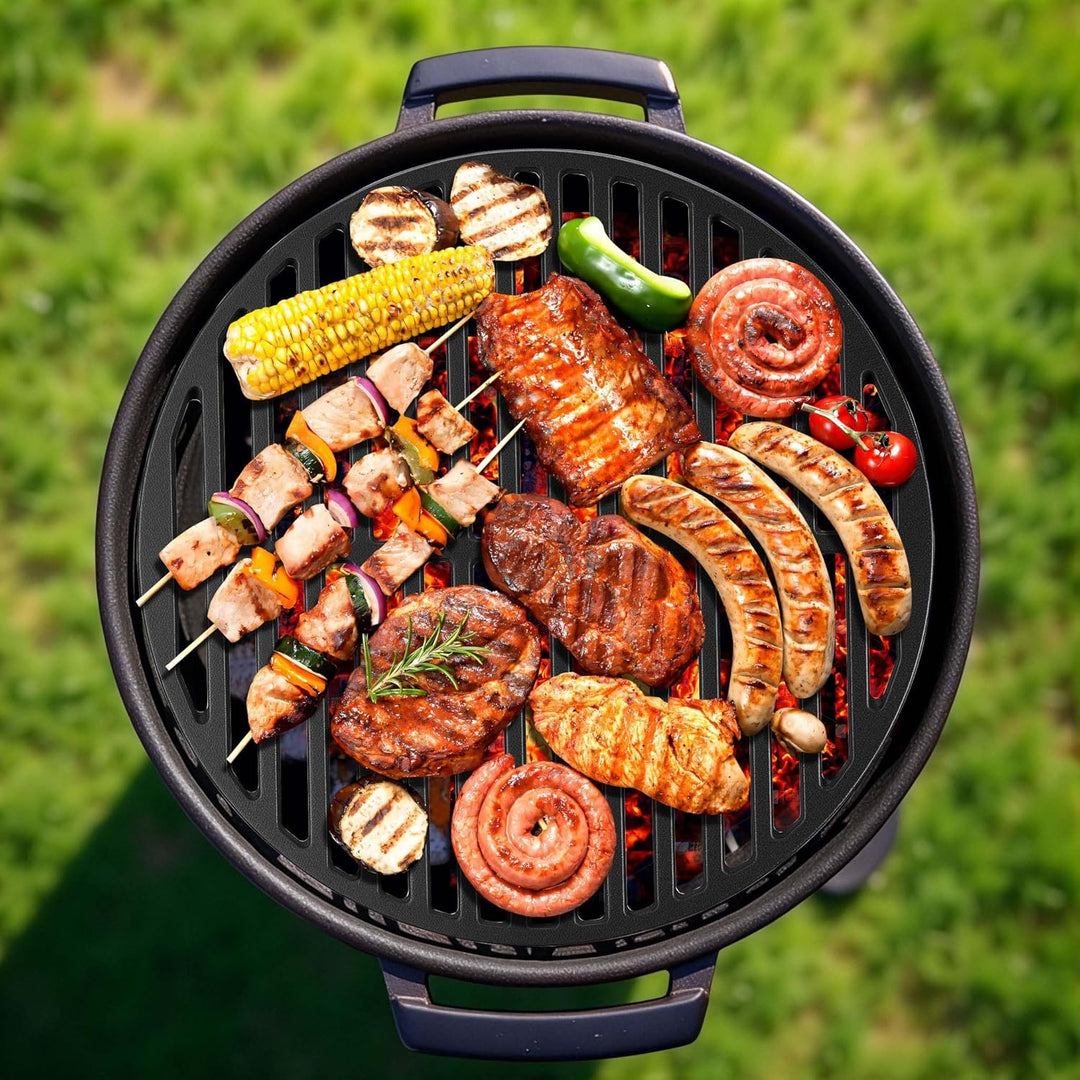 Gusseisen Grillrost rund 54,5 cm massiv für Kugelgrill und Rundgrill Ø 54.5 x 0.9 cm, Ø 54.5 x 0.9 c