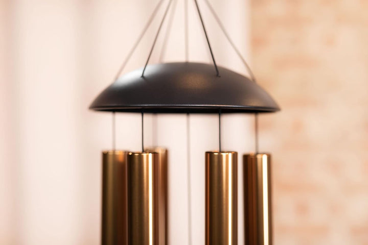 Sonic Energy Moon Meditation Chime – Windspiel mit 6 Klangstäben (432 Hz) – für Garten u. Entspannun