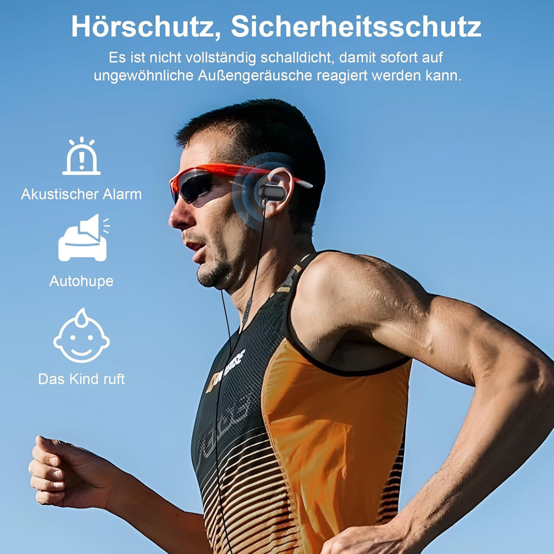 Open Ear Kopfhörer mit Kabel SportKopfhörer mit Verstellbarer Ohrbügel Mikrofon &amp; Lautstärkeregler 3