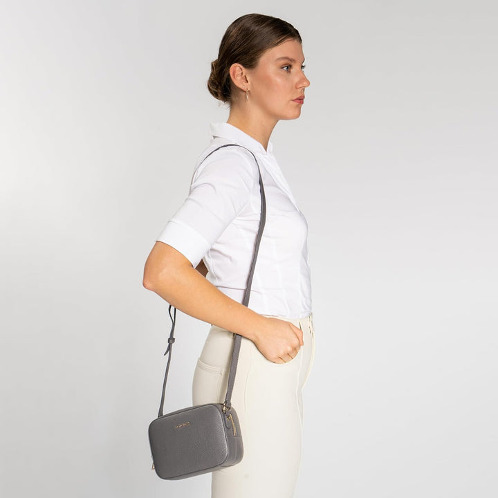 Lazarotti Bologna Leder Umhängetasche Damen | längenverstellbarer Schultergurt | mittelgrosse Crossb