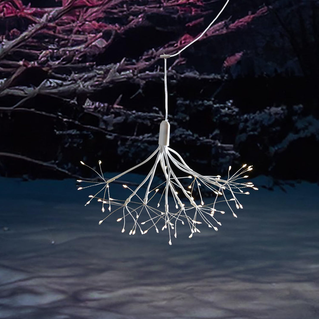 LED Feuerwerk Leuchte hängender Polarstern Pusteblume Firework 100 LED 25cm 8 Modi Fernbedienung für