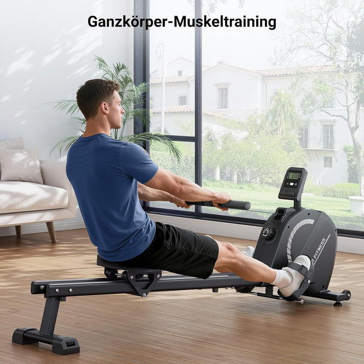 Dripex Magnetisches Rudergerät für Zuhause mit 16 Widerstandsstufen, Rudergerät für Zuhause mit LCD-