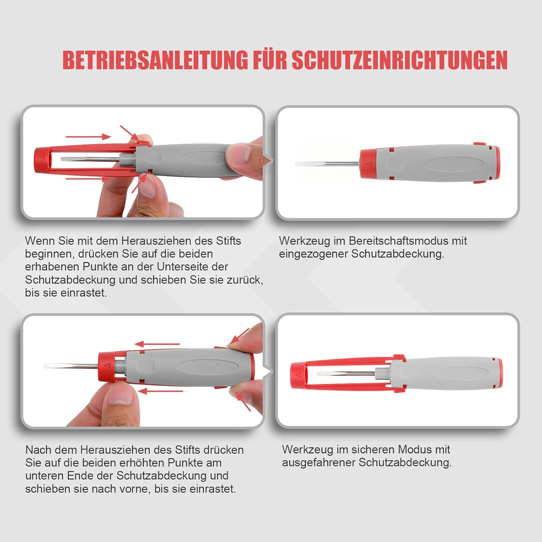 JRready JRconDRK-RT1S Entriegelungswerkzeug Neues Upgrade Auspinwerkzeug Mit Schutzhülle Für Deutsch