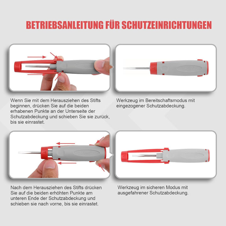 JRready JRconDRK-RT1S Entriegelungswerkzeug Neues Upgrade Auspinwerkzeug Mit Schutzhülle Für Deutsch