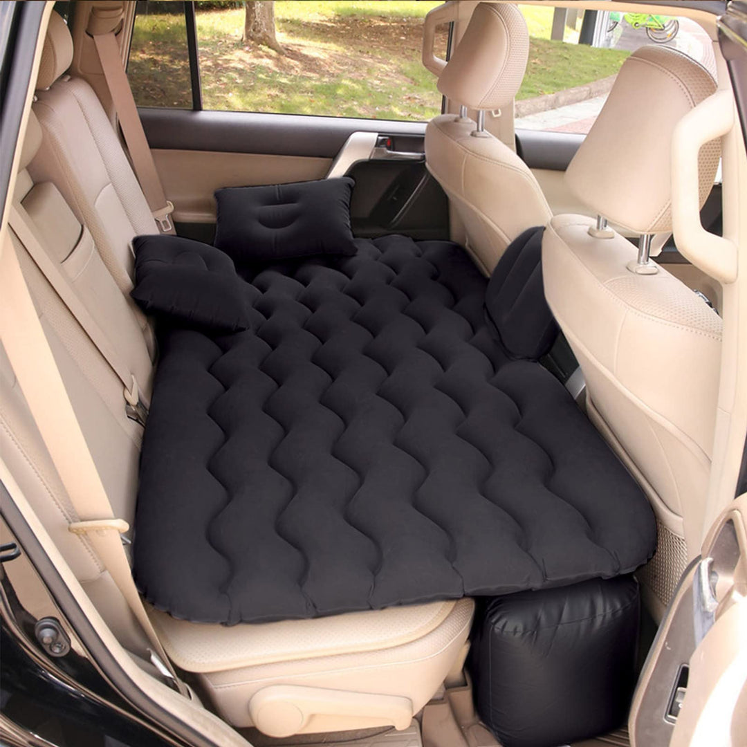 Auto Luftmatratze 128x70cm Aufblasbare Matratze für Rücksitz & Kofferraum, Tragbares Auto Reisebett