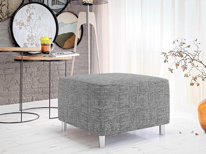 Mirjan24 Moderner Polsterhocker Dover, Sitzhocker Hocker Sitzbank Fussbank Pouf Farbauswahl (Lawa 05