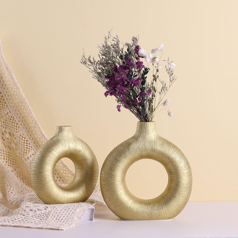 Keramik Donut Vase Set von 2 Stück (A02), A02