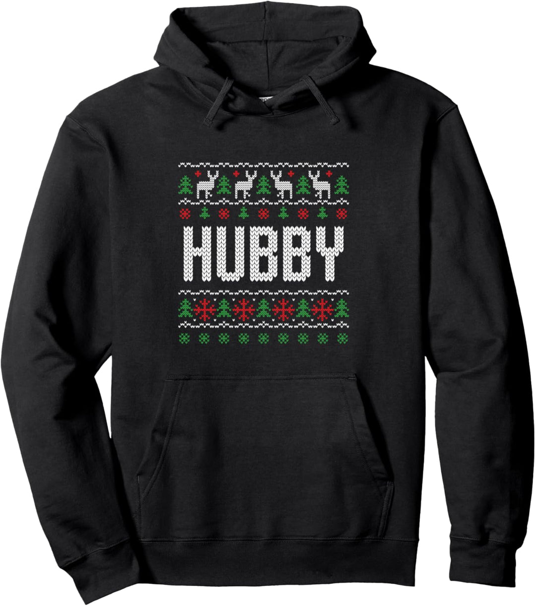 Hubby Ugly Christmas Style Husband Marriage Couples Humor Pullover Hoodie