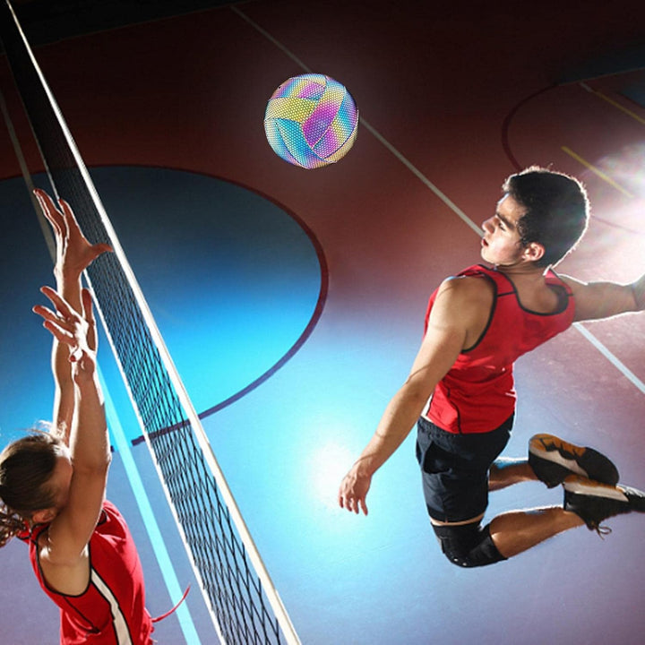 Glühender Reflektierender Volleyball, Leuchtender Volleyball – Reflektierend – Holografisch – Leucht