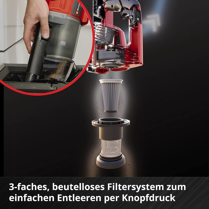 Einhell Akku-Stielstaubsauger TE-SV 18 Li Power X-Change (Li-Ion, 18V, beutelloser Akku-Staubsauger,