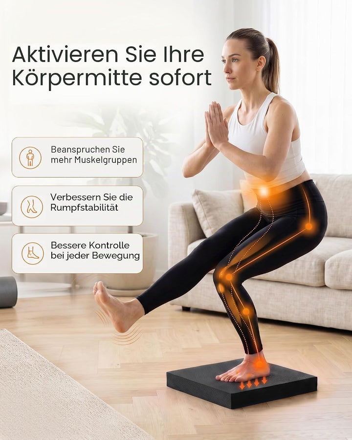 StrongTek Extra breites Schaumstoff-Balance-Pad für Physiotherapie, 48,3 x 40,1 x 6,1 cm, hochdichte