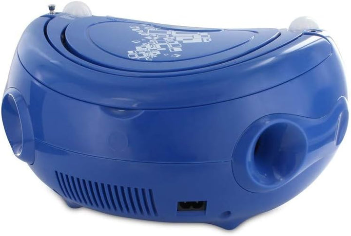 Metronic 477132 Radio CD- MP3 Boombox Square Blau, Blau