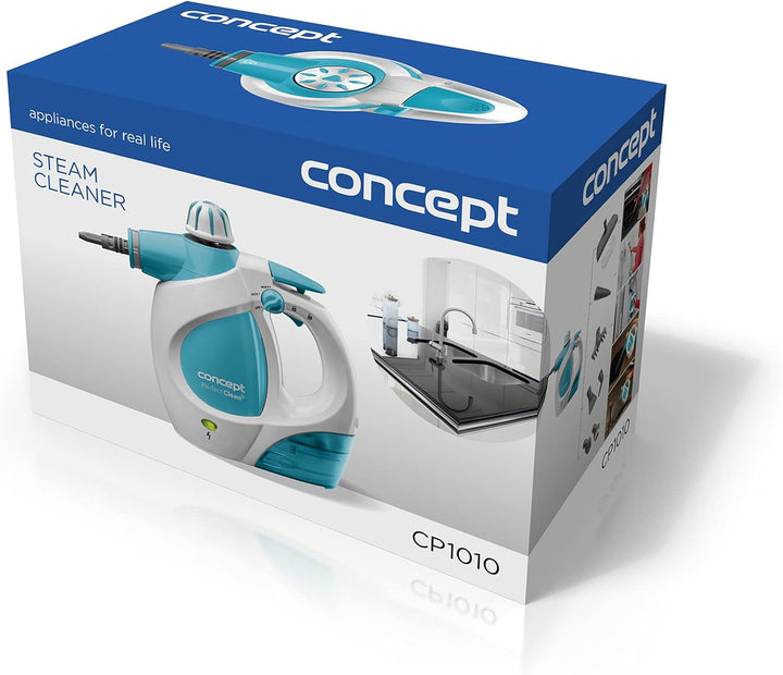 CONCEPT Hausgeräte CP1010 Handdampfreiniger Perfect clean, 1200 W, 3 bar, 400 ml, umfangreiches Zube