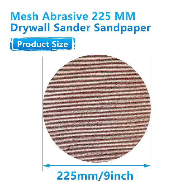 20 Stück Schleifgitter 225mm klett 150 körnung, für Trockenbauschleifer und Deckenschleifer Körnung